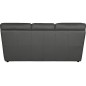 Canapé 3 places convertible en 100% tout cuir italien vachette OSIRIS, couleur gris foncé