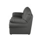 Canapé 3 places convertible en 100% tout cuir italien vachette OSIRIS, couleur gris foncé
