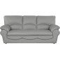 Canapé 3 places convertible en 100% tout cuir italien vachette OSIRIS, couleur gris clair