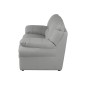 Canapé 3 places convertible en 100% tout cuir italien vachette OSIRIS, couleur gris clair