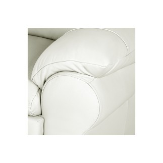 Canapé 3 places convertible en 100% tout cuir italien vachette OSIRIS, couleur ivoire
