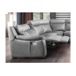 - Canapé d'angle relax et convertible en cuir épais de luxe italien avec relax électrique, 8 places BOSINI, gris, angle gauche