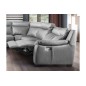 Canapé d'angle relax et convertible en cuir épais de luxe italien avec relax électrique, 8 places BOSINI, gris, angle droit