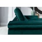 Canapé d'angle convertible en tissu velours luxe 5 places, RICHARD, couleur vert, angle gauche