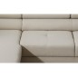 - Canapé d'angle convertible ARMEL en tissu luxe 5 places, beige, avec coffre, angle gauche (vu de face) - Canapé d'angle convertible ARMEL en tissu luxe 5 places, beige, avec coffre, angle gauche (vu de face)