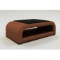 Table basse design JERSEY, marron, 130×70×41 cm