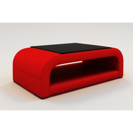 Table basse design JERSEY, rouge