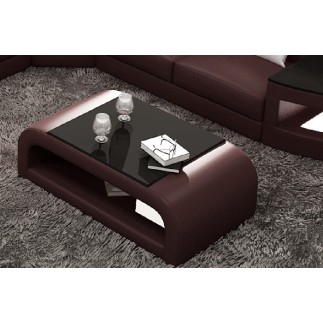 Table basse design JERSEY, chocolat