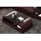 Table basse design JERSEY, chocolat, 130×70×41 cm