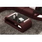 Table basse design JERSEY, chocolat, 130×70×41 cm