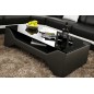 Table basse design COSY, noire, 120×70×42 cm