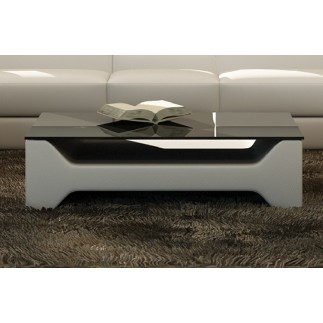 Table basse design COSY, blanche, 120×70×42 cm