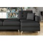 Canapé d'angle convertible ASSIA en tissu de qualité 5 places, gris foncé, angle droit (vu de face) Canapé d'angle convertible ASSIA en tissu de qualité 5 places, gris foncé, angle droit (vu de face)