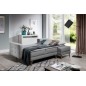 Canapé d'angle convertible ASSIA en tissu de qualité 5 places, gris, angle droit (vu de face) Canapé d'angle convertible ASSIA en tissu de qualité 5 places, gris, angle droit (vu de face)