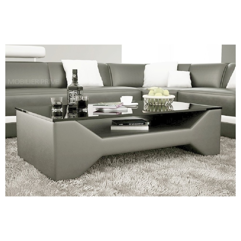 Table basse design COSY, gris foncé, 120×70×42 cm
