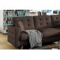 Canapé d'angle convertible ASSIA en tissu de qualité 5 places, marron foncé, angle droit (vu de face) Canapé d'angle convertible ASSIA en tissu de qualité 5 places, marron foncé, angle droit (vu de face)