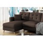 Canapé d'angle convertible ASSIA - en tissu de qualité 5 places, marron foncé, angle gauche (vu de face) Canapé d'angle convertible ASSIA - en tissu de qualité 5 places, marron foncé, angle gauche (vu de face)