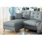 Canapé d'angle convertible ASSIA - en tissu de qualité 5 places, bleu, angle gauche (vu de face) Canapé d'angle convertible ASSIA - en tissu de qualité 5 places, bleu, angle gauche (vu de face)