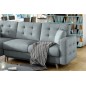 Canapé d'angle convertible ASSIA - en tissu de qualité 5 places, bleu, angle gauche (vu de face) Canapé d'angle convertible ASSIA - en tissu de qualité 5 places, bleu, angle gauche (vu de face)