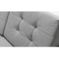 Canapé panoramique convertible - ASMA - en tissu de qualité 7 places, gris, méridienne à droite et angle à gauche (vu de face)