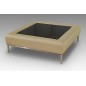Table basse en simili cuir italien PALOMA, beige