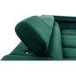 - Canapé d'angle convertible - ERWAN - en velours luxe 5 places, vert, angle gauche (vu de face)