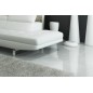 Canapé d'angle en cuir italien 6 places BIRKIN, gris clair, angle droit Canapé d'angle en cuir italien 6 places BIRKIN, gris clair, angle droit