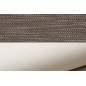 Canapé d'angle convertible - ERMAN - en tissu et simili 5 places, marron et écru, angle droit (vu de face)