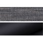 - Canapé d'angle convertible - ERMAN - en tissu et simili 5 places, gris et noir, angle gauche (vu de face)