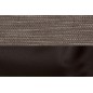 Canapé d'angle convertible - ERMAN - en tissu et simili 5 places, marron et chocolat, angle droit (vu de face)