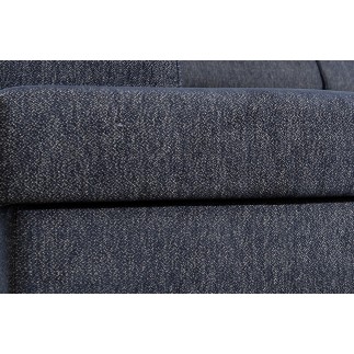 Canapé panoramique convertible - ESTEVE - en tissu prestige luxe gris, 7 places, partie sans accoudoir à gauche (vu de face)