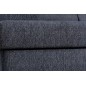 Canapé panoramique convertible - ESTEVE - en tissu prestige luxe gris, 7 places, partie sans accoudoir à gauche (vu de face)