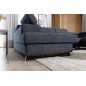 Canapé panoramique convertible - ESTEVE - en tissu prestige luxe gris, 7 places, partie sans accoudoir à gauche (vu de face)