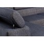 Canapé panoramique convertible - ESTEVE - en tissu prestige luxe gris, 7 places, partie sans accoudoir à gauche (vu de face)