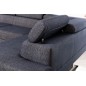 Canapé panoramique convertible, ESTEVE, en tissu prestige luxe gris, 7 places, partie sans accoudoir à droite (vu de face)