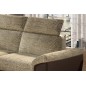 Canapé d'angle - convertible - FELIPE - en tissu beige et simili cuir chocolat, 5/6 places, angle gauche Canapé d'angle - convertible - FELIPE - en tissu beige et simili cuir chocolat, 5/6 places, angle gauche