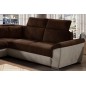 Canapé d'angle - convertible - FELIPE VELOURS - en tissu luxe chocolat et beige, 5/6 places, angle gauche Canapé d'angle - convertible - FELIPE VELOURS - en tissu luxe chocolat et beige, 5/6 places, angle gauche