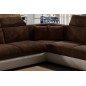 Canapé d'angle - convertible - FELIPE VELOURS - en tissu luxe chocolat et beige, 5/6 places, angle gauche Canapé d'angle - convertible - FELIPE VELOURS - en tissu luxe chocolat et beige, 5/6 places, angle gauche