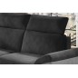 Canapé d'angle - convertible - FELIPE VELOURS - en tissu luxe gris foncé et gris clair, 5/6 places, angle gauche Canapé d'angle - convertible - FELIPE VELOURS - en tissu luxe gris foncé et gris clair, 5/6 places, angle gauche