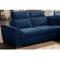 Canapé d'angle convertible - FELIPE VELOURS - en tissu luxe bleu, 5/6 places, angle gauche Canapé d'angle convertible - FELIPE VELOURS - en tissu luxe bleu, 5/6 places, angle gauche