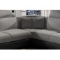 Canapé d'angle - convertible - FELIPE - en tissu gris clair et simili cuir gris foncé, 5/6 places, angle gauche Canapé d'angle - convertible - FELIPE - en tissu gris clair et simili cuir gris foncé, 5/6 places, angle gauche