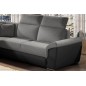 Canapé d'angle - convertible - FELIPE - en tissu gris clair et simili cuir gris foncé, 5/6 places, angle gauche Canapé d'angle - convertible - FELIPE - en tissu gris clair et simili cuir gris foncé, 5/6 places, angle gauche