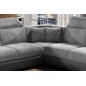 Canapé d'angle - convertible - FELIPE VELOURS - en tissu luxe gris clair et gris foncé, 5/6 places, angle gauche Canapé d'angle - convertible - FELIPE VELOURS - en tissu luxe gris clair et gris foncé, 5/6 places, angle gauche