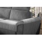Canapé d'angle - convertible - FELIPE VELOURS - en tissu luxe gris clair et gris foncé, 5/6 places, angle gauche Canapé d'angle - convertible - FELIPE VELOURS - en tissu luxe gris clair et gris foncé, 5/6 places, angle gauche