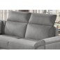 Canapé d'angle convertible - FELIPE VELOURS - en tissu luxe gris clair, 5/6 places, angle gauche Canapé d'angle convertible - FELIPE VELOURS - en tissu luxe gris clair, 5/6 places, angle gauche