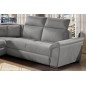 Canapé d'angle convertible - FELIPE VELOURS - en tissu luxe gris clair, 5/6 places, angle gauche Canapé d'angle convertible - FELIPE VELOURS - en tissu luxe gris clair, 5/6 places, angle gauche