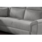 Canapé d'angle convertible - FELIPE VELOURS - en tissu luxe gris clair, 5/6 places, angle gauche Canapé d'angle convertible - FELIPE VELOURS - en tissu luxe gris clair, 5/6 places, angle gauche