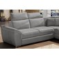 Canapé d'angle convertible - FELIPE VELOURS - en tissu luxe gris clair, 5/6 places, angle gauche Canapé d'angle convertible - FELIPE VELOURS - en tissu luxe gris clair, 5/6 places, angle gauche
