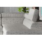Canapé d'angle convertible - KARL - en tissu luxe 5 places, gris, angle droit (vu de face) Canapé d'angle convertible - KARL - en tissu luxe 5 places, gris, angle droit (vu de face)