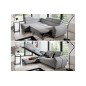 Canapé d'angle convertible - KARL - en tissu luxe - 5 places, gris, angle gauche (vu de face) Canapé d'angle convertible - KARL - en tissu luxe - 5 places, gris, angle gauche (vu de face)